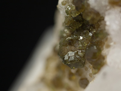 Green Uvite (Tourmaline) on Calcite Cluster